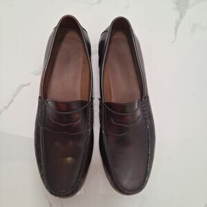 Johnston & Murphy Men's Penny Loafers Leather 20 6283 Burgundy Size-11.5M